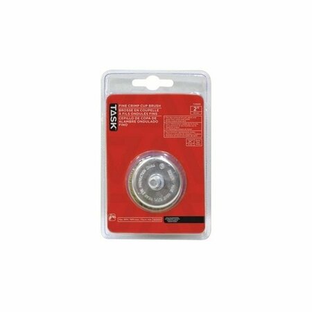 TASK TOOLS Wheel Wire Mtl 2in 1/4in Shnk T25626